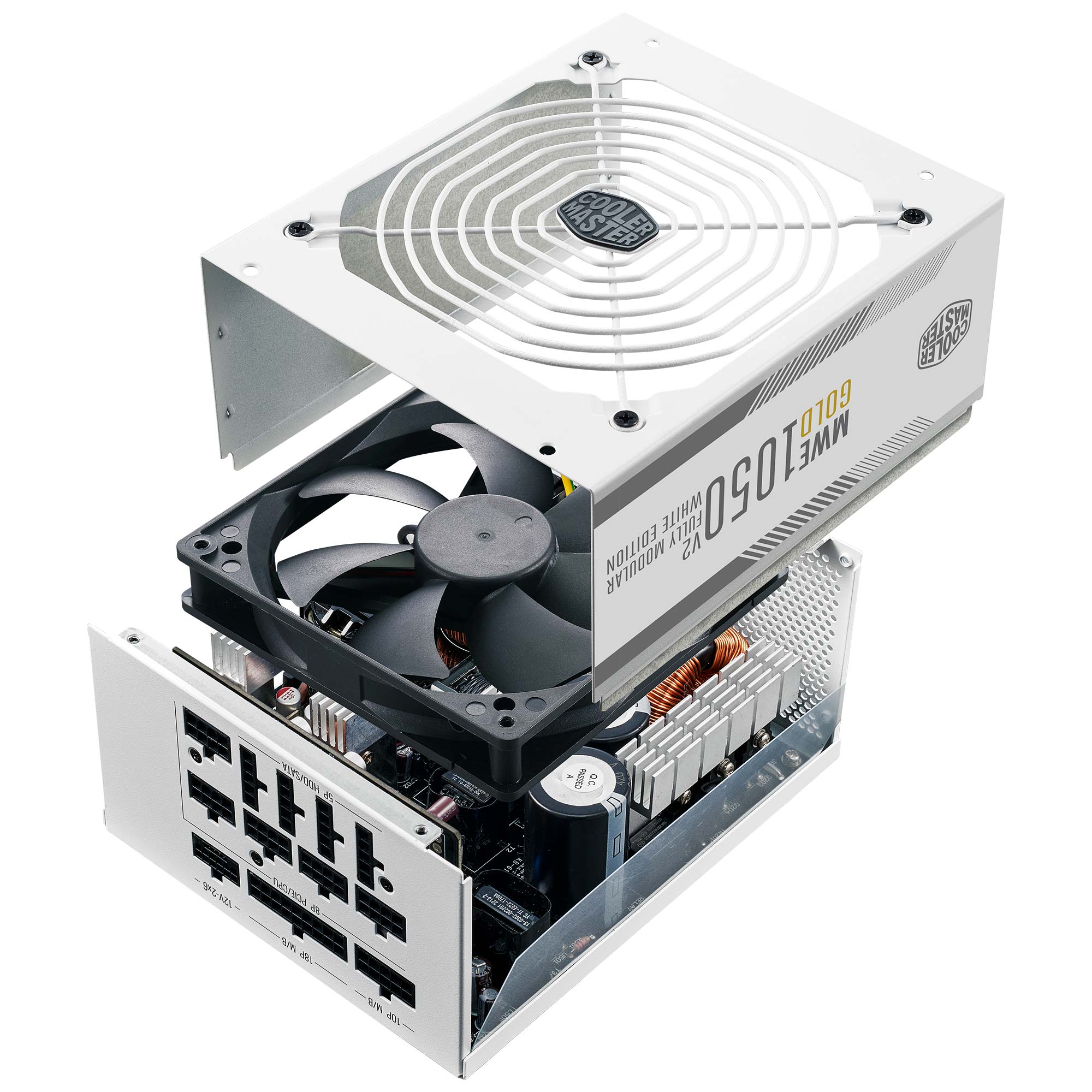 Cooler Master MWE Gold 1050 V2 Modulare, ATX 3.1, 80Plus Gold, Bianco - 1.050 watt - immagine 7